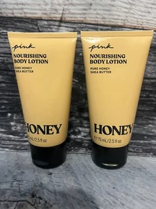 Set Of 2 Victoria's Secret Pink Honey Nourishing Body Lotion Travel Size 2.5 oz - Picture 1 of 3