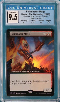 Fulminator Mage Masters FOIL Ultimate Box Toppers GRADED CGC 9.5 GEM 3789600100 - Image 1 of 2