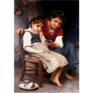 The Little Pouter by Bouguereau Cross Stitch Collectibles Chart - Imagen 1 de 2
