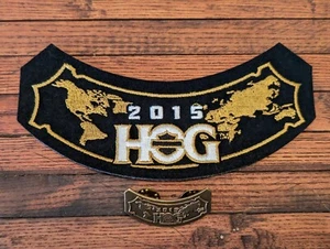 Harley Davidson Harley Owners Group rocker patch and pin 2015 - Picture 1 of 6