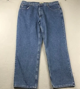 LL Bean Jeans Mens 40X30 Blue Cotton Natural Fit Straight Leg Pants - Picture 1 of 11