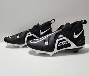 Nike Alpha Menace Pro 3 Black White Men's Football Cleats Sz 10 (CT6649-001) - Picture 1 of 11