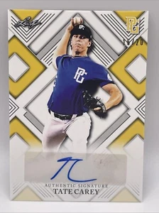 2023 LEAF PERFECT GAME PAPER YELLOW TATE CAREY 16/20 AUTO - Picture 1 of 2
