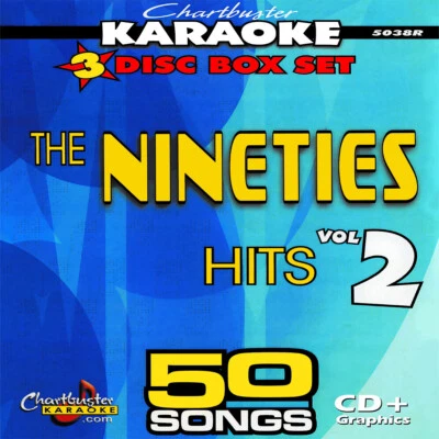 THE NINETIES HITS#2 KARAOKE CD+G CHARTBUSTER Vol-5038 NEW IN CASE w/ Song list - Image 1 of 2
