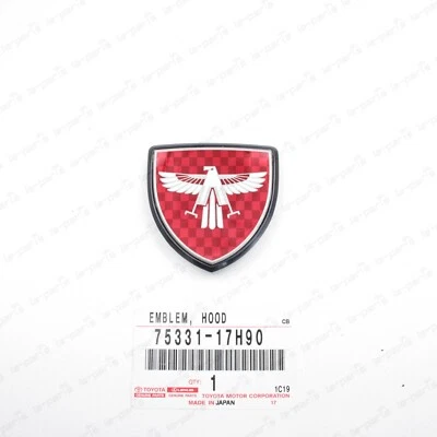 Nuevo capó delantero genuino OEM Toyota 85-89 MR2 AW11 MK1 emblema águila insignia roja Foto 1 de 4