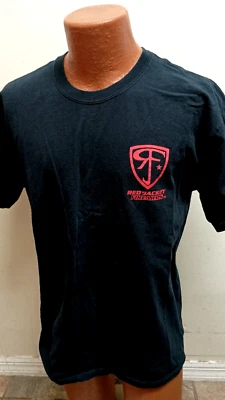 Camiseta negra grande de manga corta Red Jacket Firearms para hombre. Foto 1 de 3