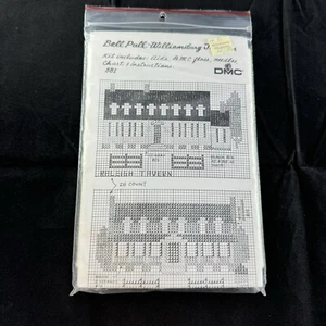 Cross Stitch Kit Williamsburg 581 Rhleigh Tavern Bell Pull DMC New Unused - Picture 1 of 6
