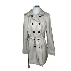 Andrew Marc Classic Belted Tan Trenchcoat - Picture 1 of 8