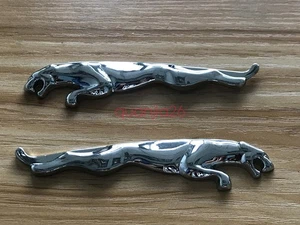 2PCS Metal Chrome 3D Emblem Sticker Car Body Rear Fender Badge For Jaguar - Picture 1 of 6