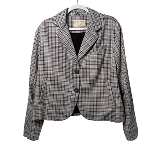 Free People We The Free Cali Plaid Blazer Size XS Dust Combo Jacket NWT - Picture 1 of 14