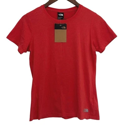 North Face NUEVO CON ETIQUETAS Mujer Manga Corta Camiseta Atlética Rojo Entrenamiento Secado Rápido Pequeña Foto 1 de 4