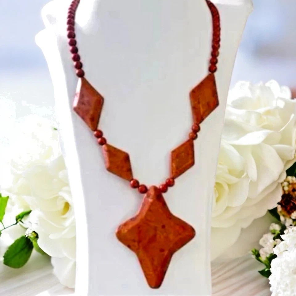 NUEVO Collar Jay King DTR 925 Cruz Coral Naranja Esterlina Colgante Cuentas Foto 1 de 4