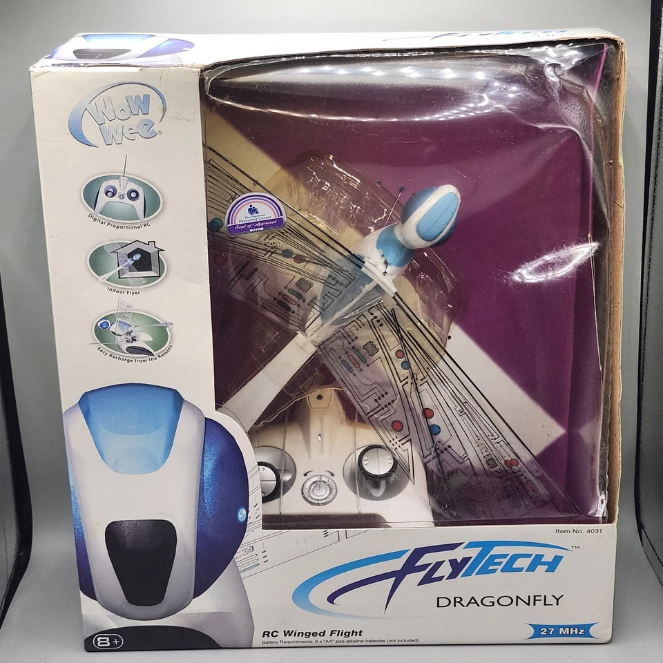 NEW SEALED~ Wowwee Flytech Robotic Dragonfly Remote Control Insect Drone 2007 - Image 1 of 4