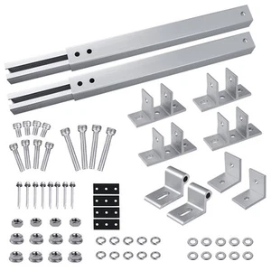 Adjustable Short Brackets Aluminum Alloy Silver Solar Holder Brand New - Zdjęcie 1 z 12