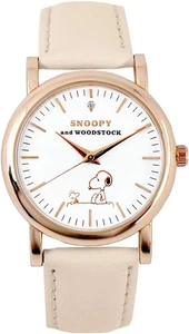 Reloj Snoopy Diamante Natural Limitado Rosa Beige Rady Para Hombre Unisex Genuino Japón - Imagen 1 de 8