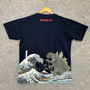 Godzilla Double Sided Japanese Art Print Shirt Mens 2XL (fits XL) Japan RARE - Picture 1 of 13