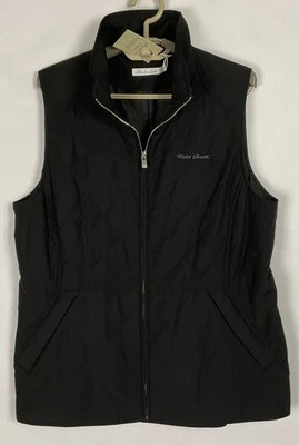 Peter Millar 全新带标签女式绗缝背心夹克大号 L 全拉链 Wake Forest 全新 — 第 1/4 张图片