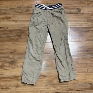 Carter's Kids Boys Sz 6 Brown Khakis Pull On Pants Functioning Drawstring - Picture 1 of 5