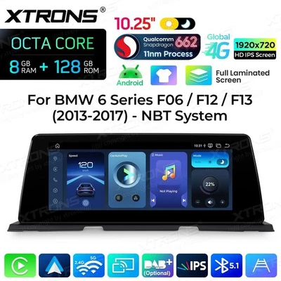 AUTORADIO ANDROID 8/128GB BMW SERIE 6 F06 F12 F13 2013-2017 NAVI CARPLAY NBT SYS - Immagine 1 di 4