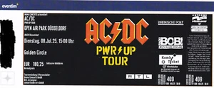 1 TICKET - AC-DC - 08.07.2025 - MERKUR SPIEL ARENA DÜSSELDORF - GOLDEN CIRCLE - Bild 1 von 1