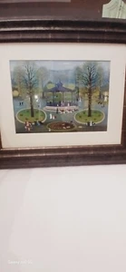 Michael Delacroix Kiosque Park Paris Art  Painting Signed By Michael  Delacroix - Picture 1 of 14