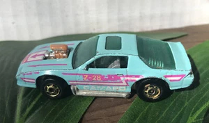 Vintage Hot Wheels Collector Camaro Z28 with Blower Aqua Pink Diecast AsIs Loved - Picture 1 of 12