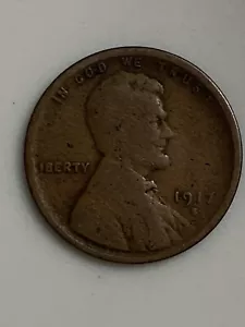 1917 S Lincoln Wheat Cent - Picture 1 of 2