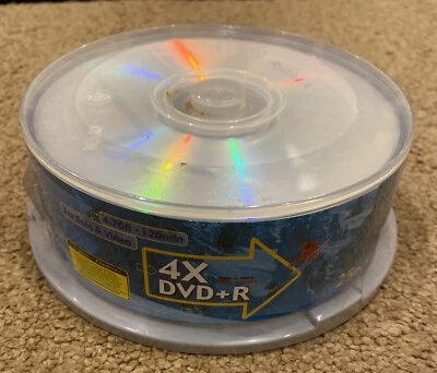 RiData 4X DVD+R 25 Pack 4.7GB 120min for data & video brand new - Image 1 of 4