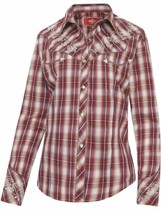 Blusa de mujer blusa occidental Country Cowgirl Western Stars & Stripes »TAMMY« - Imagen 1 de 3
