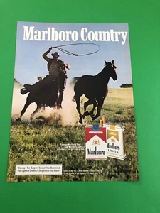 MARLBORO CIGARETTES ORIGINAL VINTAGE 1 PAGE PRINT AD PRINTED ADVERTISEMENT FF12 - Picture 1 of 1