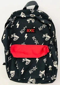 AC/DC Backpack New Rock By Junk Food Clothing Black Logo Book Bag Teens Adults  - Picture 1 of 6