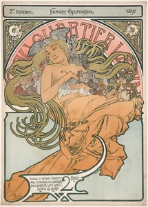 Au Quartier Latin : Alphonse Mucha : Archival Quality Art Print 13x19 - Picture 1 of 2
