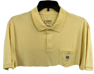 NUEVO Polo de Golf Chaps Para Hombre Amarillo Manga Corta Talla XL 100% Algodón - Imagen 1 de 8