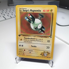 Pokemon card Lt. Surge`s Magnemite 1st Edition 80/132 Gym Heroes Near Mint