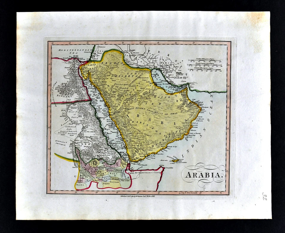 Mapa Atlas Unión Darton 1812 Arabia Saudita Bahrein Kalhat Meca Medina Omán Egipto Foto 1 de 4