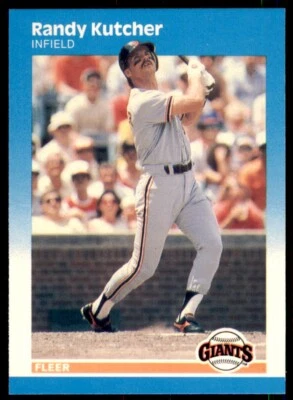 1987 Fleer Glossy Randy Kutcher Rookie . San Francisco Giants #276 - Image 1 of 2