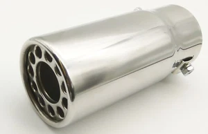 56mm Universal Escape Acero inoxidable Silenciador Tubo de escape Trim Tip Racing 11 Hole - Imagen 1 de 4
