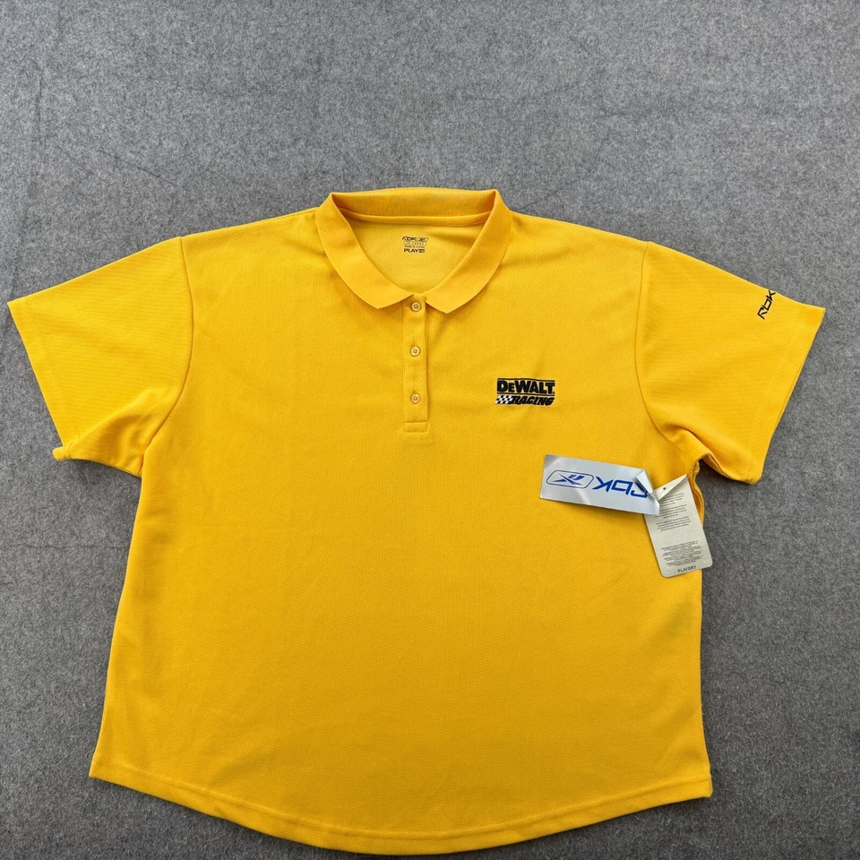 Camisa Polo Nascar Para Mujer 3X Amarillo DeWalt Racing Logo Bordado Damas Y2K * Foto 1 de 4
