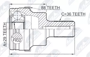 Kit de juntas NTY NPZ-FR-046, eje de transmisión para FORD, VOLV - Imagen 1 de 2