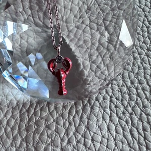 Kate Spade Love Lobster Rose Gold Mini Pendant CZ Stone Necklace New With Tags - Picture 1 of 6