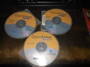 Open Linux eDesktop 2.4 Official Operating System CD-ROM Set of 3 2000 CALDERA - Picture 1 of 7