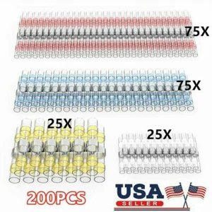 200pcs Solder Seal Sleeve Heat Shrink Butt Wire Connectors Terminals Waterproof - Picture 1 of 12