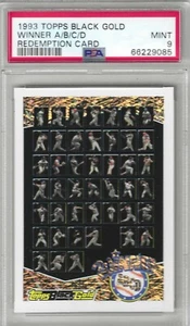 1993 Topps Black Gold ABCD (Unredeemed) Redemption Card - PSA 9 - Picture 1 of 2