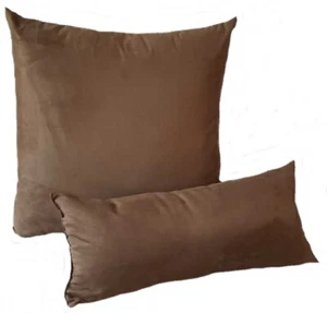 PnH Faux Suede Cushion & Bolster Set - Large Scatter Cushion 65cm, 9 COLOURS - Picture 1 of 12