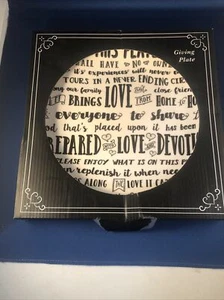 Home Essentials Say It W/ Love Giving Plate 10 1/2" White with Black Lettering - Picture 1 of 8