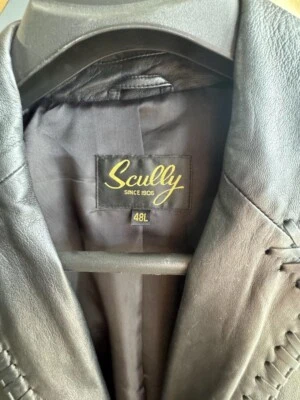 Mens Scully Black Lambskin Whip Stitch Cowboy Western Blazer                - Image 1 of 4