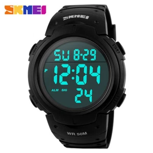 SKMEI Men Sport Watch Fashion Big Dial Watches Students Boys Digital Wristwatch - Picture 1 of 21