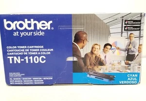 Tóner cian genuino Brother TN-110C paquete sellado caja abierta OEM - Imagen 1 de 10