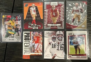 Lote de 7 cartas RECENT ROOKIE - Jugadores SF 49ers - 7 tarjetas de fútbol americano RC - LANCE MOODY - Imagen 1 de 4