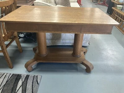Antique Quarter sawn Oak Library Table - Image 1 of 4